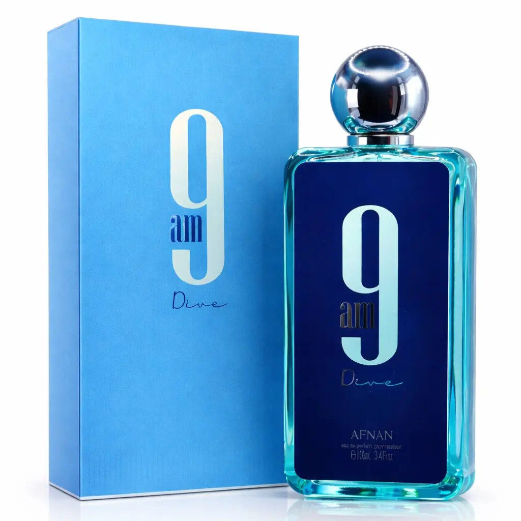 Afnan 9AM Dive Eau de Parfum 100ml | Fresh Aquatic Men’s Cologne | Long Lasting 8+ Hours | Citrus Fragrance for Men Men's Boxed EDP Cologne