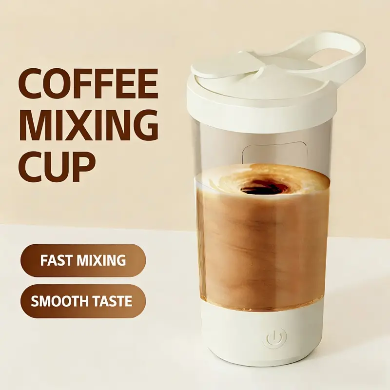 Portable Electric Blender Cup, One-Button Auto Mix, Type-C Charging, Ideal for Protein Shakes, Coffee, Gym Fitness, Drink Mixer, Smoothie Mixer, Handheld Beverage Mixer