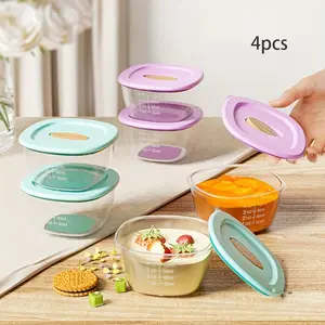 Reusable Baby Food Storage Container with Lid, Square Food Storage Box, Food Storage Container for Home Kitchen