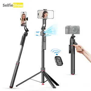 70in Auto Face Tracking Tripod for iPhone & Android, 360° AI Selfie Stick Tripod with Remote, No App Needed, Gesture Control Phone Holder for TikTok Vlog Video Recording