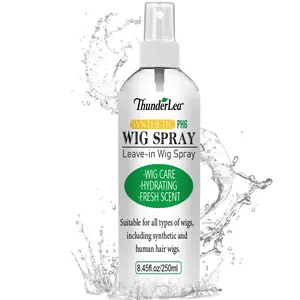 Synthetic Wig Leave-in Conditioner Spray, Cleans & Extends Wig Lifespan, pH 6, with Coconut Oil, Easy to Comb, Soft & Refreshing | 8.45 fl.oz