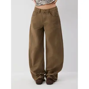 Cider Cider Denim Low Rise Barrel-leg Jeans