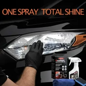 No Polishing,Atomization Cleaning,Car Headlight Renovation Repair Liquid,Car light Crystal Plating Liquid yellowing,Detergent Polishing Set,Car beauty, Car Maintenance,Car Renovation.SENSIOHOME,Easy to use