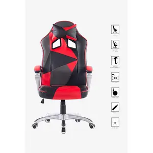 GameFitz  Gaming Chair, Black & Red