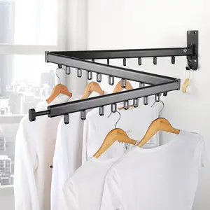 Aluminum Alloy Folding Clothes Drying Rack - Indoor and Balcony Use