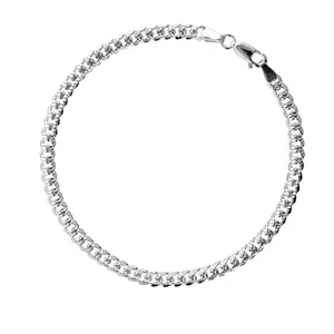 Silver Pave Curb Bracelet