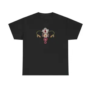 Floral Uterus Girl Power Unisex Tee, Feminist Flower Shirt, Women's Empowerment Tshirt, Female Anatomy T-Shirt, Feminism Gift