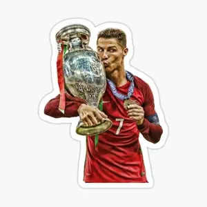 cristiano ronaldo pro soccer Sticker Gloss l Waterproof uv resistant football