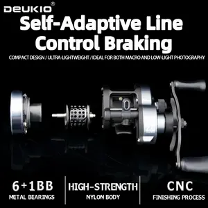 Deukio 2026 New Dc Lure Baitcasting Reel, Lightweight Brake, High Accuracy, Durable Aluminum Gear, 7.1:1 Ratio, Saltwater & Freshwater Fishing