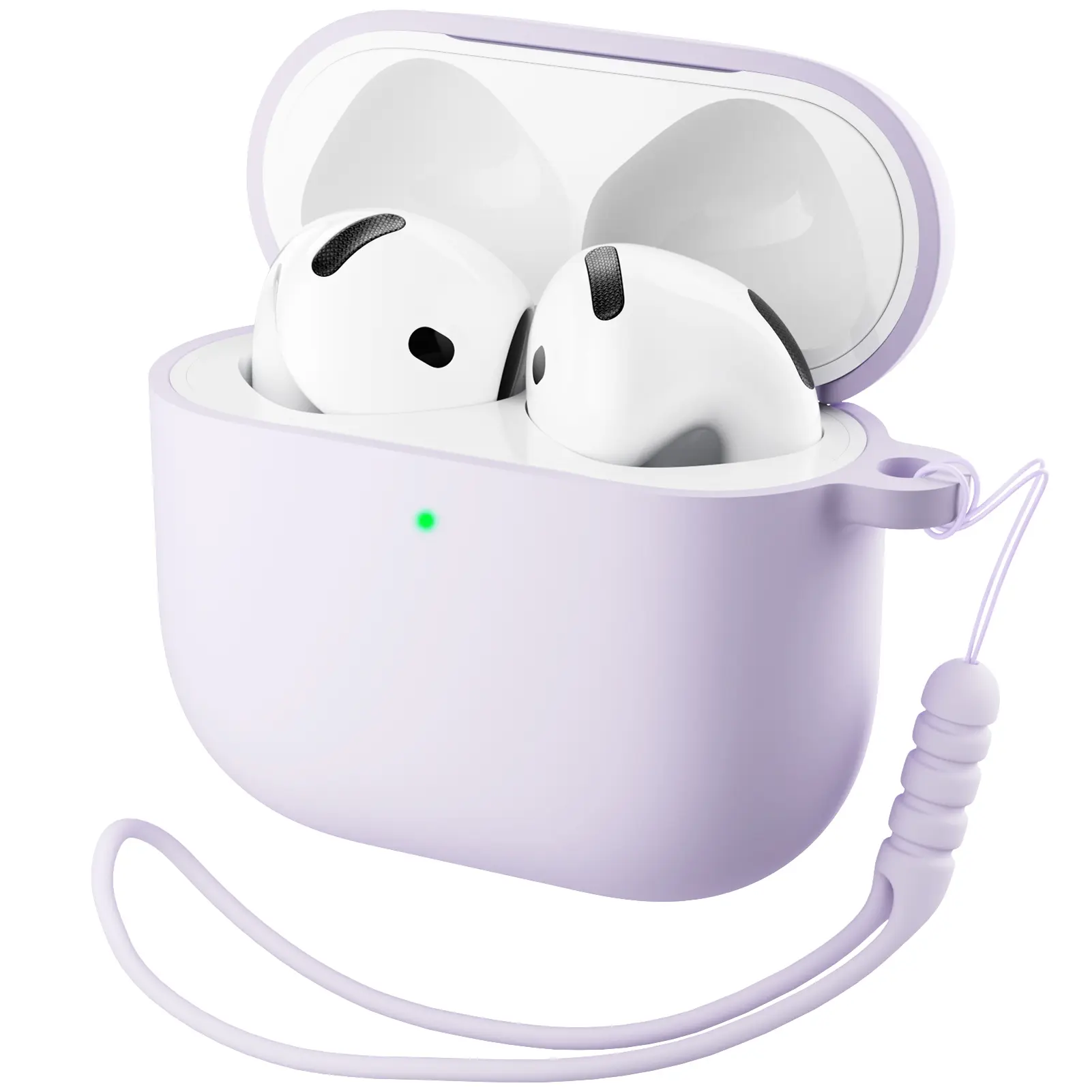 [Case Only] ORNARTO Silicone Case for AirPods 4th Generation (2024) - Audio Accessory with Protection, Energetic Colors, Lint/Dust Resistant, Status Light View, Anti-Fingerprint Soft Protective Skin,back to school,back to school haul