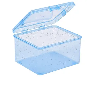 1PC Card storage box, transparent desktop, business cards, miscellaneous items, small card box, plastic card office organizer box
