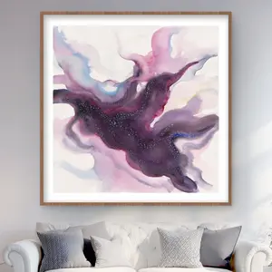 Begin Home Decor C1FM4848GEOGI4 48 x 48 in. Milky Way Framed Matted Print Wall Art - Astronomy Home Decor Art