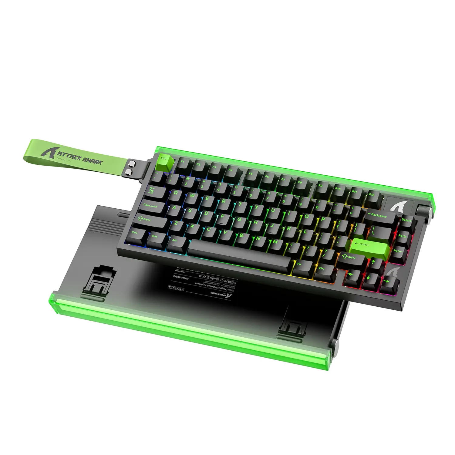 Attack Shark R85HE Rapid Trigger Keyboard with Custom Lightbox, High Performance E-Sports Magnetic Axis