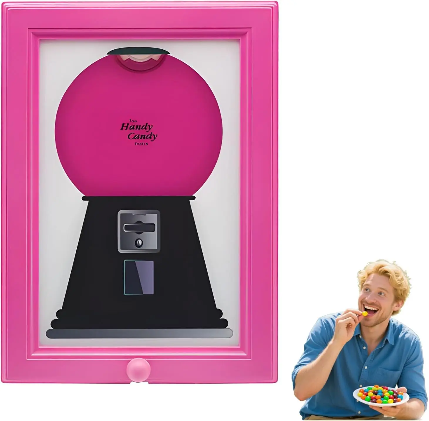 Convenient Candy & Snack Dispenser Photo Frame - Home Organizer Storage Box for Candies, Nuts, Pet Snacks - Ideal for Birthday, Holiday Gifts