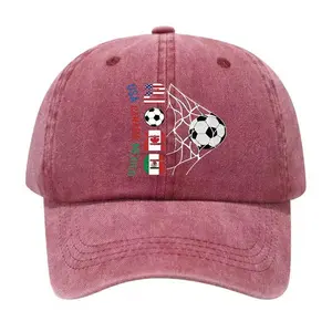 2026 Soccer Themed Embroidered Baseball Cap – Adjustable Sports Dad Hat, Gift for Soccer Fans Men & Women