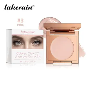 Clay Under eye Corrector Concealer Cosmetic, 2 Counts Quickly Covers Dark Circles & Neutralizes Dullness, with Mirror, Waterproof Full Coverage, Smooth Clay Blends Easily, 3 Color for Brightened Eyes, Ideal for Women Girls Cosmetic Makeup, Gift