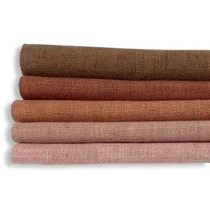 ZUMA - BLAKE, LINEN POLYESTER BLENDED BURLAP UPHOLSTERY FABRIC BY THE YARD