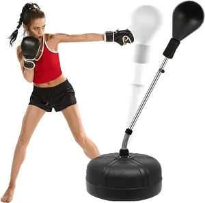 2023 New Upgrade Reflex Bag Reflex Punching Bag Free Standing Boxing Bag with Adjustable Height Free Standing Strong Durable Spring Withstands Tough Hits for Adults & Teenagers