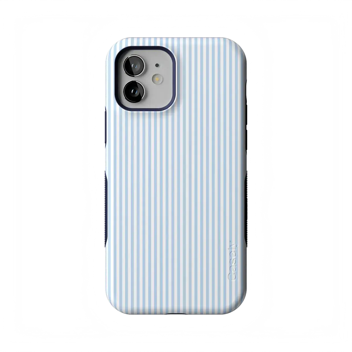 Casely iPhone 12/12 Pro Case | Marina Lines | Tiny Pinstripe | Bold Protective Design | Compatible with MagSafe