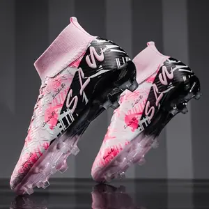 TF High-Top Indoor/Outdoor Artificial Turf Long-Spike Unisex Soccer Cleats
