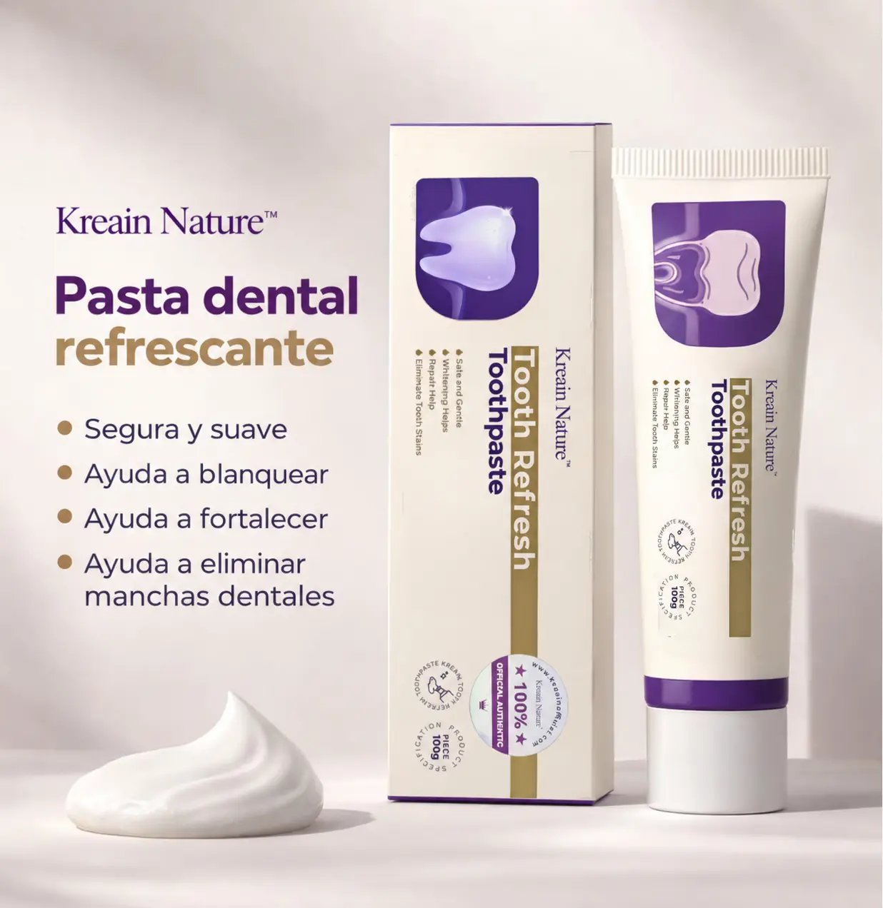 Oral Daily Care Toothpaste - Safe, Gentle Formula for Brighter Teeth, Stronger Gums, Fresh Breath - Removes Stains, Eases Sensitivity