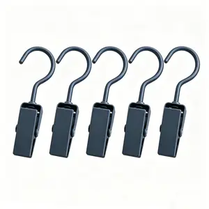5-Pack 360° Rotating Hooks, Closet Fold-Free Pants Organizer, Multi-Purpose Clips, Windproof No-Trace Drying Clamps