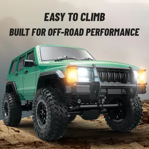 4WD RC Rock Crawler Car, Full Proportional Remote Control Off-Road Vehicle with Oil-Filled Shocks, High-Speed  All Terrain RC Truck for Adults & Kids