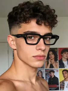 Men's Square Frame Glasses, Trendy Casual Glasses, Stylish Glasses, Classic Design, Ultra-Lightweight Comfort, Casual Versatile for Daily Office Commute