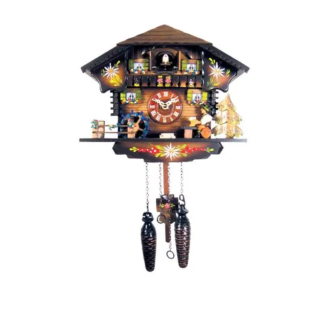 Alexander Taron 400QM Engstler Battery-Operated Full-Size Classic Musical Analog Cuckoo Clock - Wooden Body Collectible Room Accessory, Holiday Decor, Home Supply Gift Item