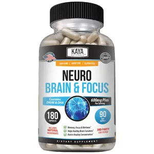 NEW SALE !!! Kaya Naturals - Neuro Brain for Memory & Focus - Nootropic Energy Capsule - Nootropic Brain Support Supplement - Focus & Concentration & Learning Accuracy - Cognitive Function - 180 Count