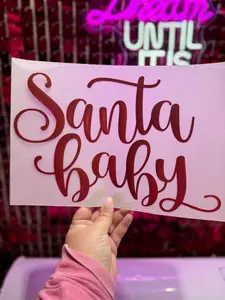 Metallic Santa Baby Puff HTV Transfer **PRE-ORDER**