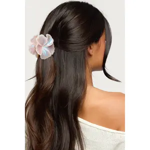Iridescent Flower Claw Clip