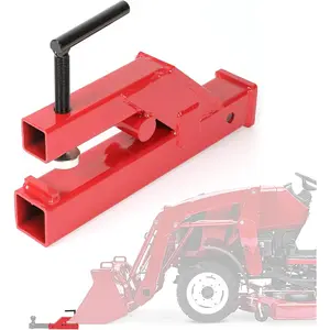 Clamp On Trailer Hitch 2" Ball Mount Receiver Adapter Bucket Trailer Hitch Compatible with John Deere Bobcat Tractor Bucket Forklift No Modification Needed Heavy Duty Easy Install Reusable Universal Fit