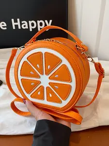 Shimmering Women's Crossbody Bag, Lemon Shape Street Style Shoulder/tote Bag, Trendy Versatile Y2K Fashion Accessory