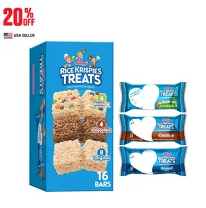 Rice Krispies Treats Crispy Marshmallow Squares, Kids Snacks, Cereal Bars, Variety Pack, 12.1oz Box (16 Bars)