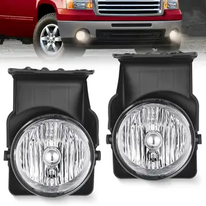 Nilight Fog Lights Assembly Compatible with 2003 2004 2005 2006 GMC Sierra 1500 1500HD 2500 2500HD 3500 Replacement Driver and Passenger Side