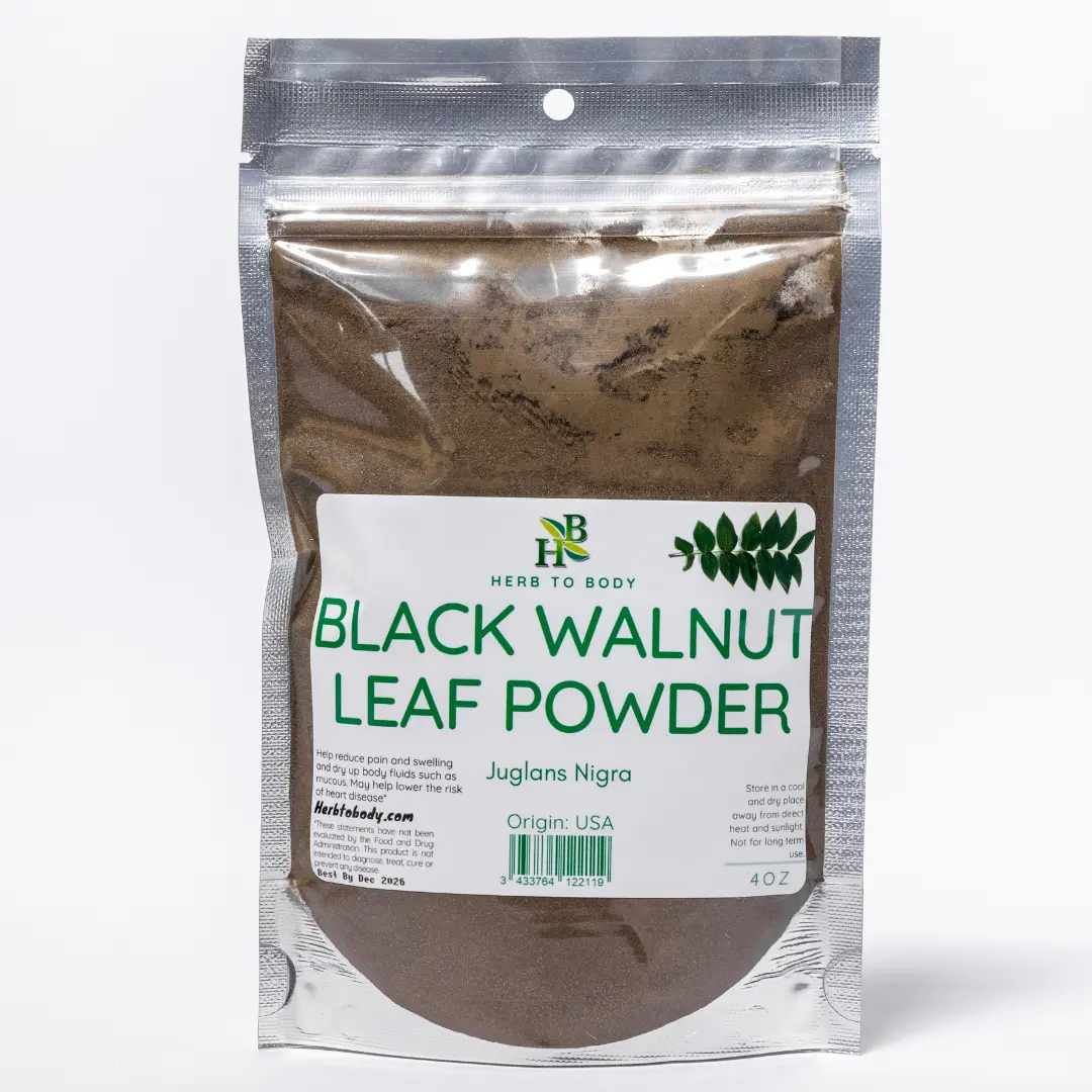 Black Walnut Leaf Powder – 4 oz (113 g) | Finely Milled Drink Mix | Herb To Body