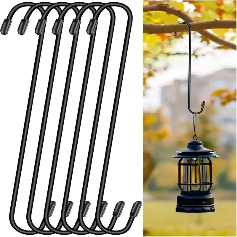 3pcs 12 Inch Large S Hooks for Hanging Plants, Metal Heavy-Duty Hooks, Durable Plant Hangers for Home & Garden Use
