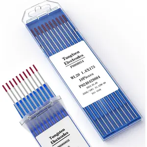 Tig Welding Tungsten 3/32 WT20 Rod 10 Pack Tip TIG Welder  for MAX DC Penetration for Steel/Stainless High-Amperage Deep Arc Focus