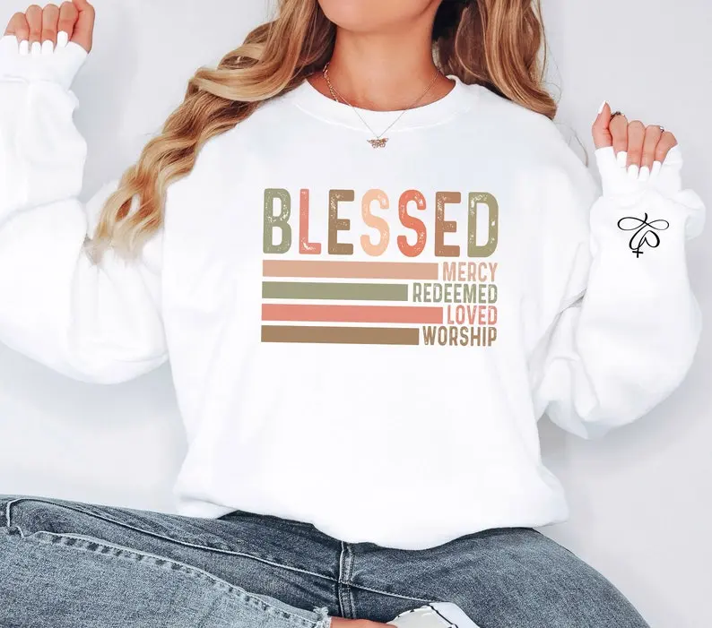 Blessed Sweatshirt Woman Christian