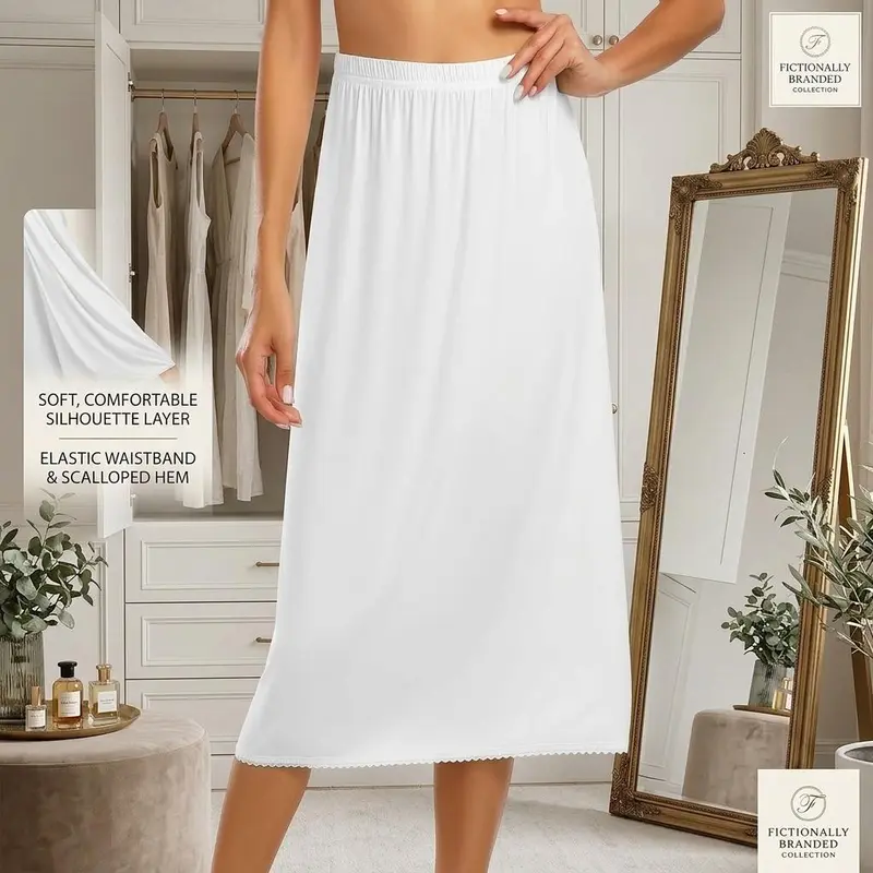 chinese dress ladies Renata Satin Lace Trim Bridal Slip - White | S | Bridal | Satin