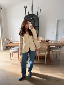 Liliana Linen Blazer (Beige)