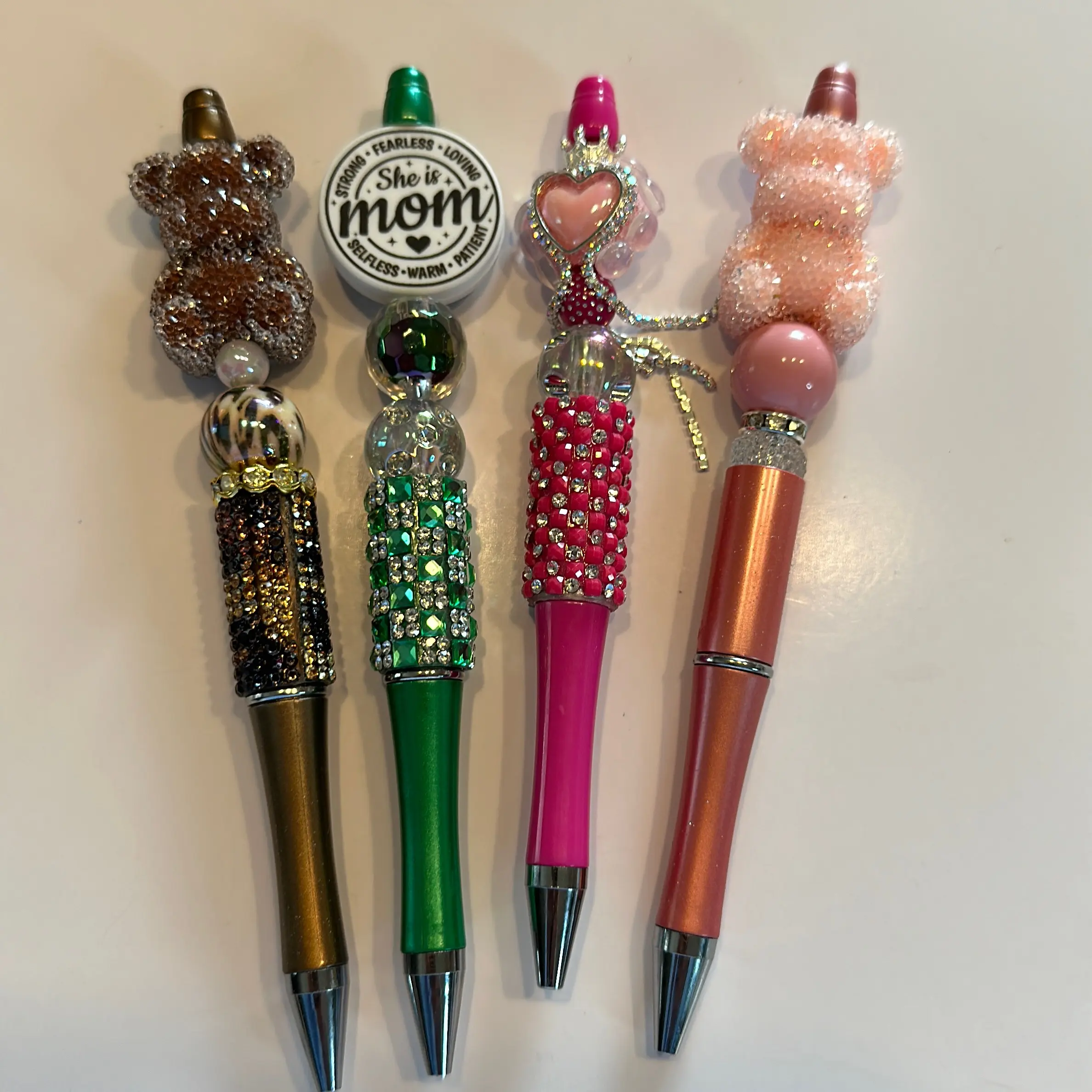 Premade Beaded Rhinestone Pen for Stylish Writing Experience