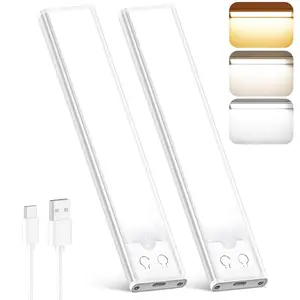 LED Motion Sensor Closet Lights, Under Cabinet Lights, USB Rechargeable Strip Lights for Kitchen, Bathroom, Closet, Hallway, Stairway & Garage, Wall Mounted LED Night Lights Security Lights, Thanksgiving Home Decor, Christmas Lights, Exquisite Gifts