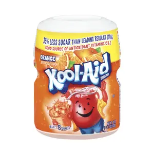 12x Kool-Aid Orange Canister - Flavorful Drink Flavoring Powder Set 19oz
