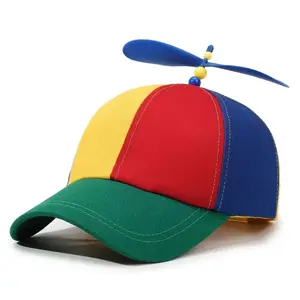 Cute Propeller Baseball Cap for Women men Colorblock & Cartoon Design with Spinning Top Casual & Breathable