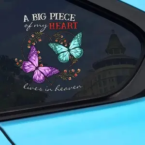 Butterfly Pattern Car Sticker, Car Window Decal, Car Exterior Decoration Accessories for Car, Motorcycle, Laptop, Wall Decor, Windshield Sticker, Decal for Cars, Universal Car Sticker
