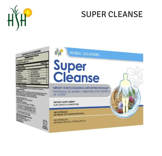 HERBAL SOLUTIONS Super Cleanse | Botanical Dietary Supplement | 180 Capsules