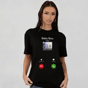 “Baby Boo Calling T-Shirt – Cute Caller ID Graphic Tee | Funny Unisex Cotton Casual Shirt”