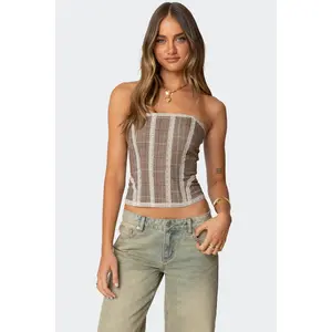 Jaiden Houndstooth Plaid Corset